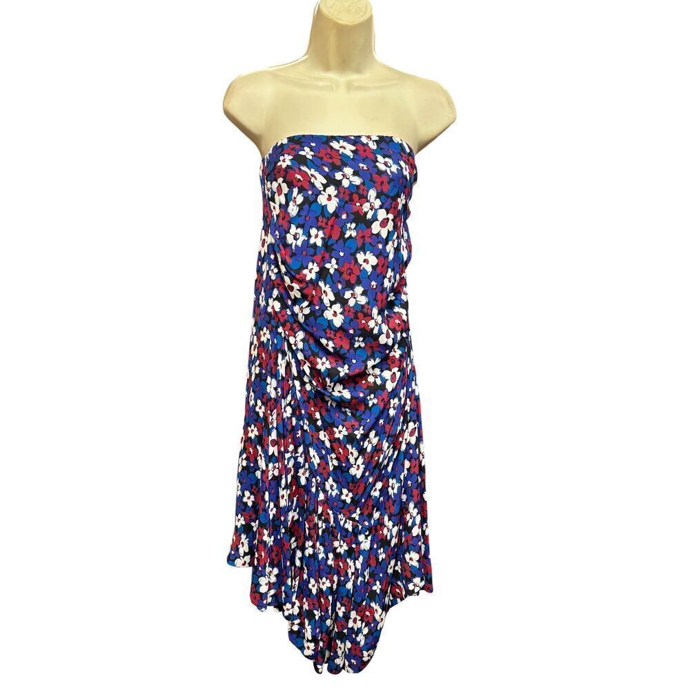 Colville Triad Floral-print Longline Strapless Dress NWT Size 38 or US 2